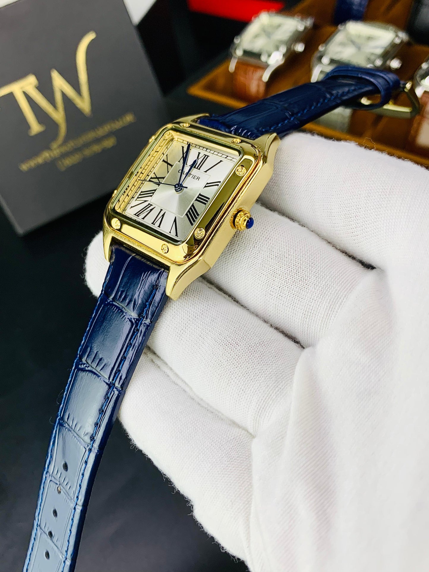 Cartier Santos Golden Blue