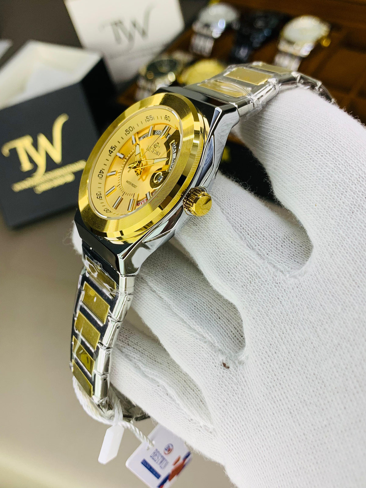 Day Date Bestwin Two Tone Golden