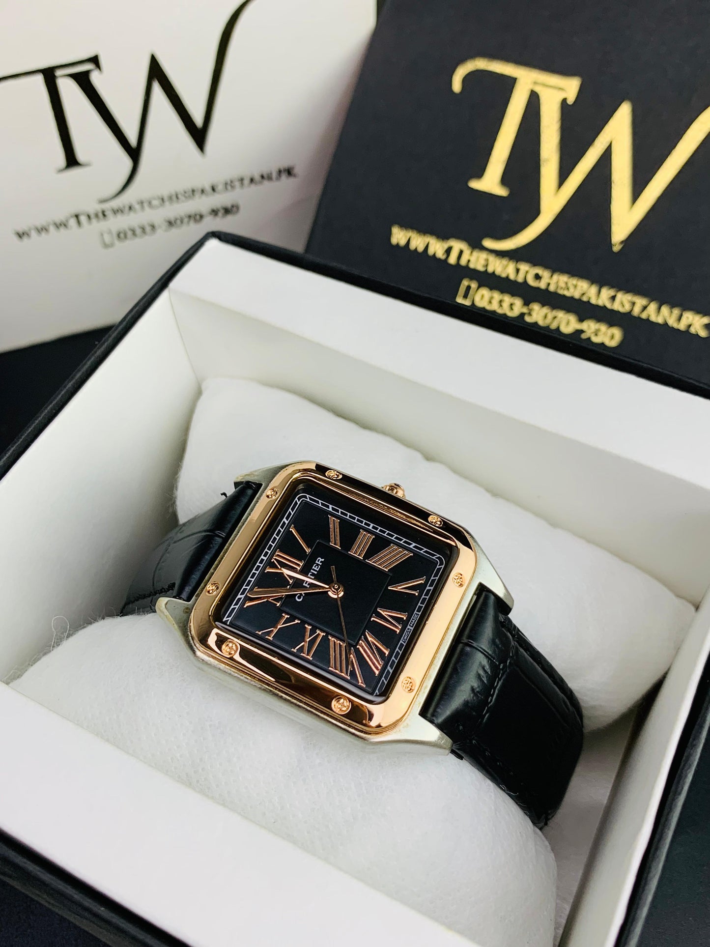 Cartier Santos Copper Case Black Dial