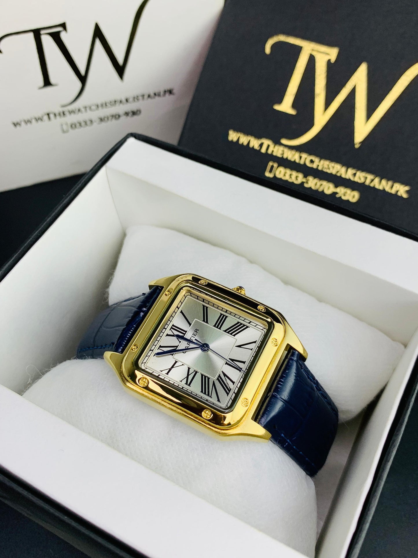 Cartier Santos Golden Blue