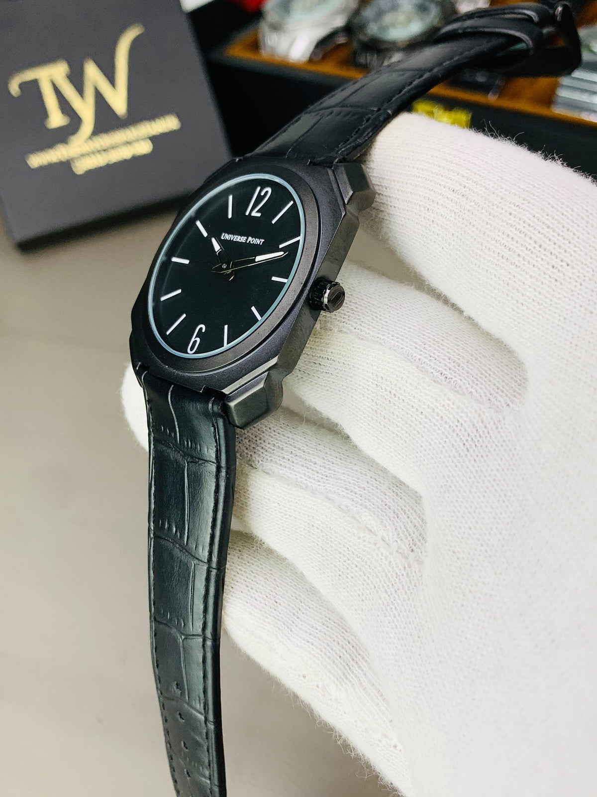 UP-Strap Watch For Men Full Black