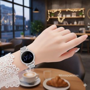 Led Touch Screen Display Watch In Silver !