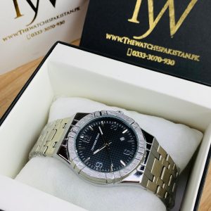 Silver With Black Dial