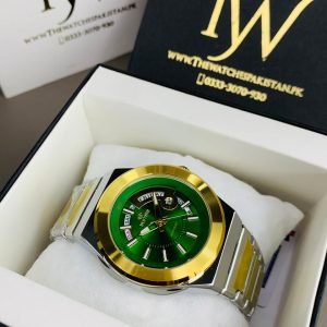 Day Date Best-win Two Tone Green Dial
