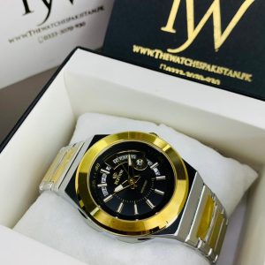 Day Date Best-win Two Tone Black Dial