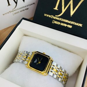 Chopard Square Two Tone Black Dial