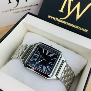 Square Dial Silver Black