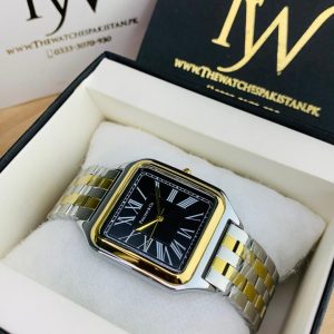 Square Dial Two Tone Black