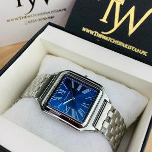 Square Dial Silver Blue !