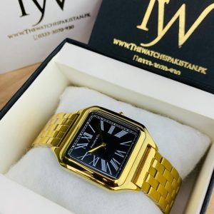 Square Dial Golden Black