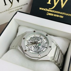 Diamond Cut Spider Dial Full Silver