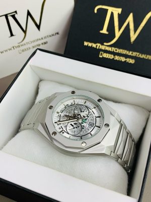 Diamond Cut Spider Dial Full Silver