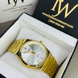 Prx Semi Auto Golden White Dial