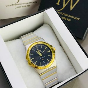 Golden Two Tone Black Dial